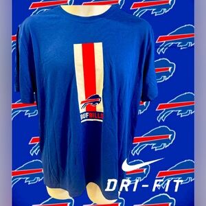 Buffalo Bills Mafia NFL Nike Dri-Fit Men’s Large L Polyester Wick Blue Shirt NWT